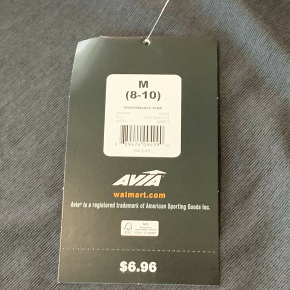 Avia Womens Performance Tank Medium 8-10 New with Tags Black Activewear Yoga - Picture 6 of 9